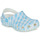Sapatos Rapariga Tamancos Crocs Classic Gingham Clog K Branco / Azul