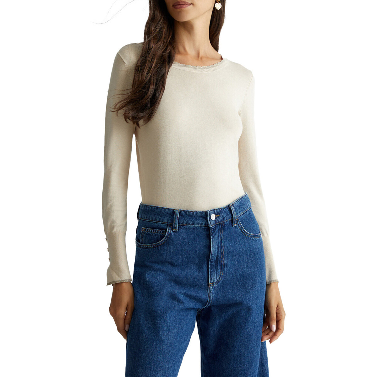 Textil Mulher Sweats Liu Jo WF4574MS49I Branco