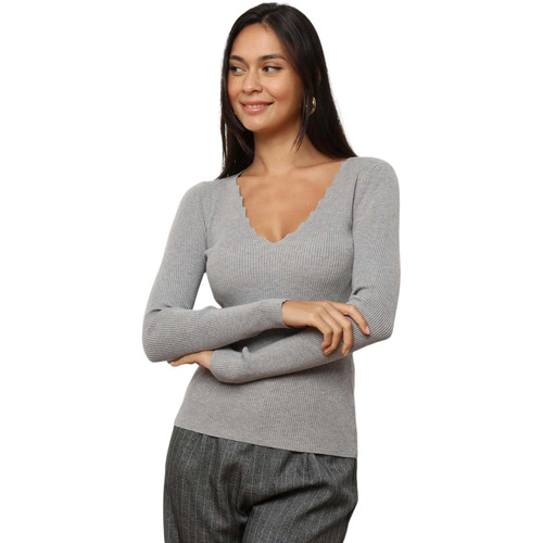 Textil Mulher Tops / Blusas La Modeuse 72813_P171461 Cinza