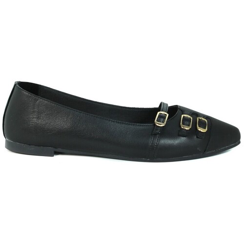 Sapatos Mulher Calçado de segurança Top3 BAILARINA DE PIEL NEGRO HEBILLAS  24661 Preto