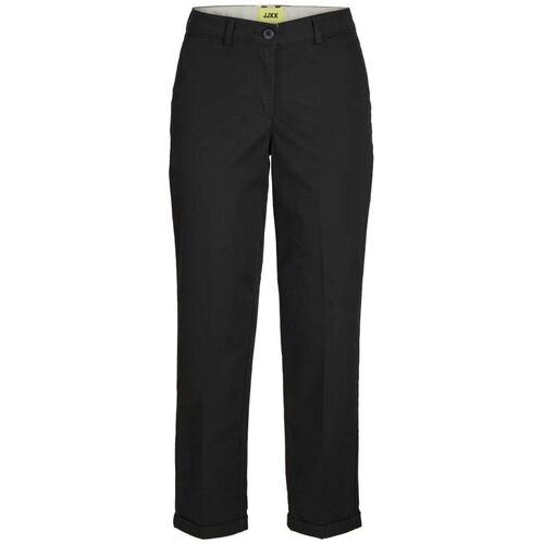 Textil Mulher Calças Jjxx 12261432 LOUIE REG TAP CHINO-BLACK Preto