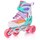 Sapatos Criança Sapatilhas com rodas Meteor 4W1 Cream Led 2023 Branco, Cor azul-turquesa, Roxo