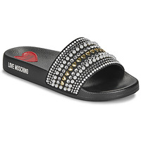 Sapatos Mulher chinelos Love Moschino POOL SLIDE Preto