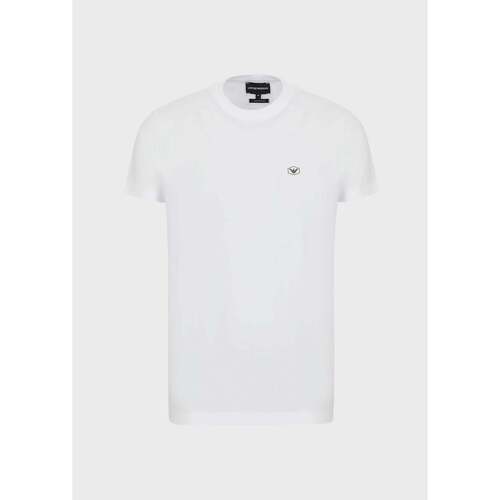 Textil Homem T-shirts e Pólos Emporio Armani 8N1TQ61JRGZ0100-1-1 Branco