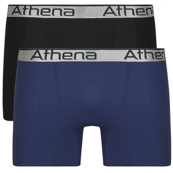 Roupa de interior Homem Boxer Athena 720 STRETCH ADJUST Pack de 2 Preto / Azul