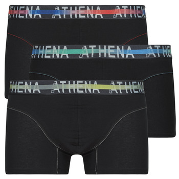 Roupa de interior Homem Boxer Athena ENDURANCE 24H  Pack de 3 Preto / Preto / Preto