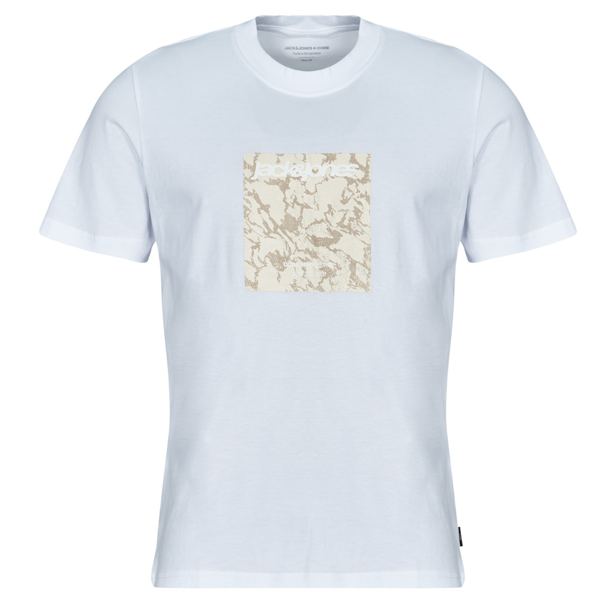 Textil Homem T-Shirt mangas curtas Jack & Jones JCOTARMAC Branco