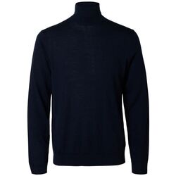 Textil Homem camisolas Selected 16094653 MERINO ROLL NECK-NAVY BLAZER Azul