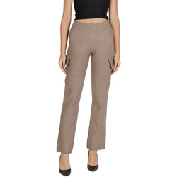 Textil Mulher Calças finas / Sarouels Vila VICASSIE CARGO KNIT PANTS 14098878 Bege