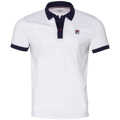 Textil Homem T-Shirt mangas curtas Fila Polo Markus Branco