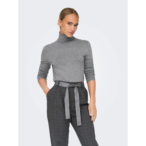 Textil Mulher camisolas Only 15183772 VENICE-LIGHT GREY MELANGE Cinza