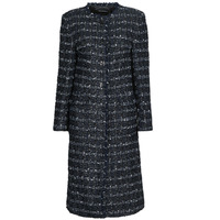 Textil Mulher Casacos Karl Lagerfeld BOUCLE LONG JACKET Azul / Escuro / Preto