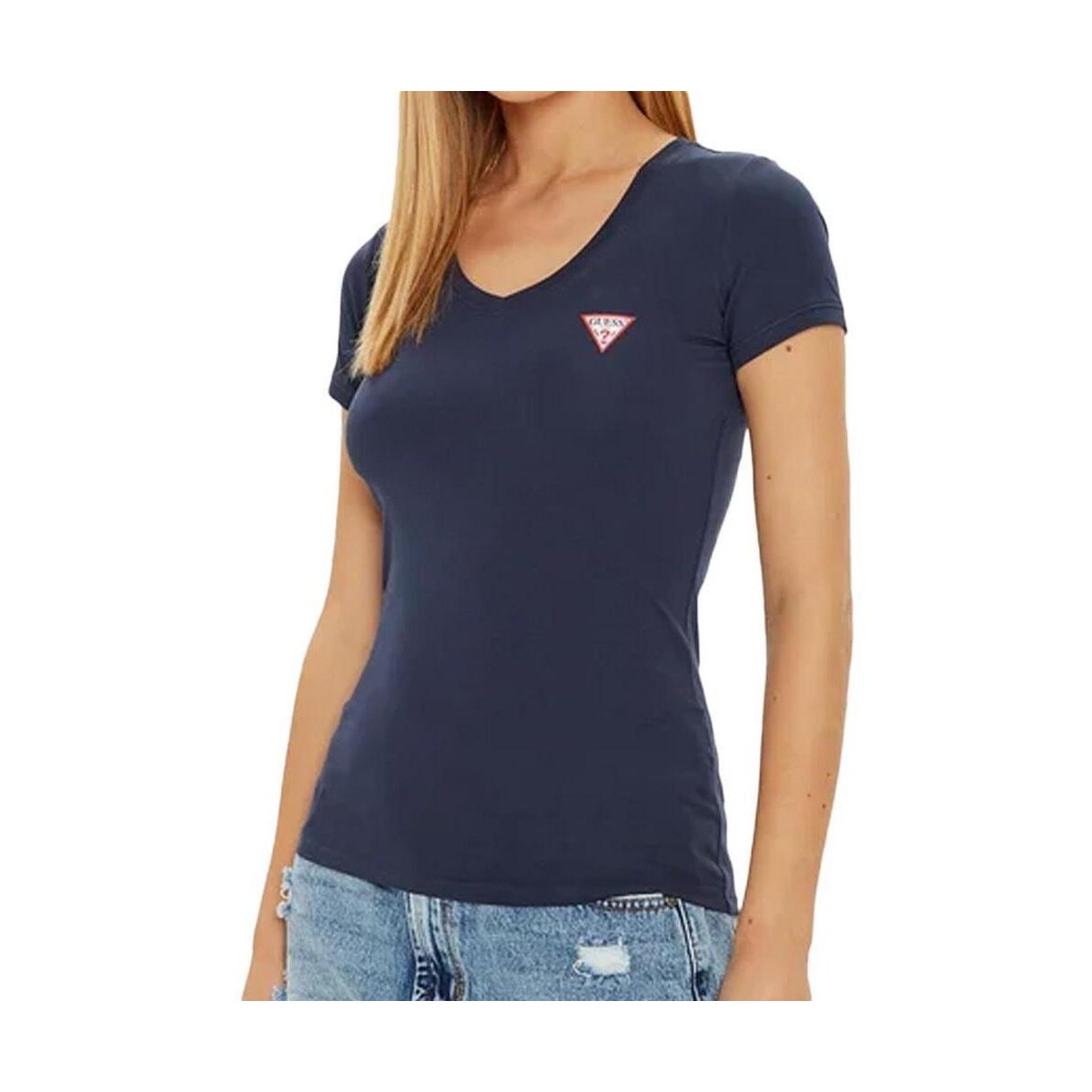 Textil Mulher T-shirts e Pólos Guess  Azul