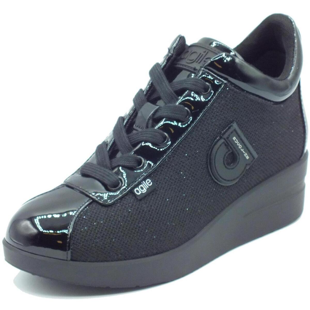 Sapatos Mulher Sapatilhas Agile By Ruco Line 226 Jackie Glitter Preto