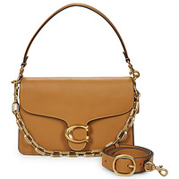 Malas Mulher Bolsa de ombro Coach CHAIN TABBY SHOULDER BAG Camel