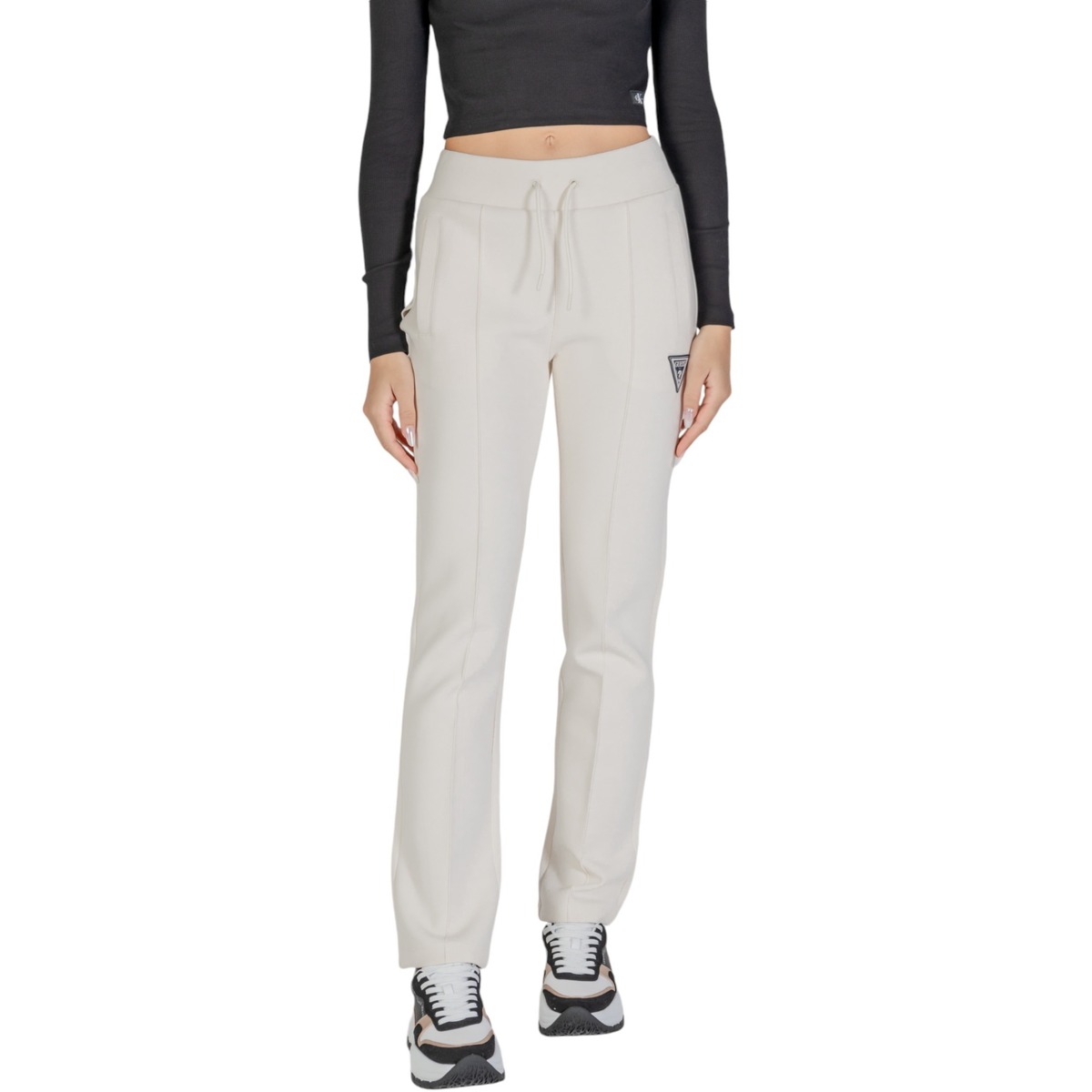 Textil Mulher Calças de treino Guess ANN STRAIGHT V4BB19 KBCK2 Branco