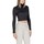 Textil Mulher T-shirt mangas compridas Calvin Klein Jeans WOVEN LABEL RIB ROLL J20J224196 Preto