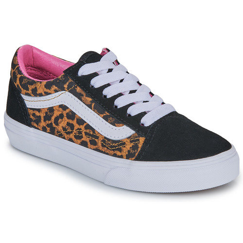 Sapatos Rapariga Sapatilhas Vans Old Skool Preto / Leopardo