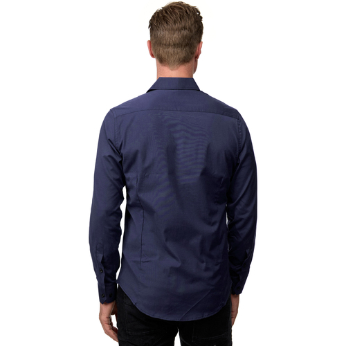 Rusty Neal Overhemd Slim Fit Azul