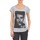 Textil Mulher Regular fit T-shirt with short sleeves featuring an artwork detailed neckline BIEBER W Cinza