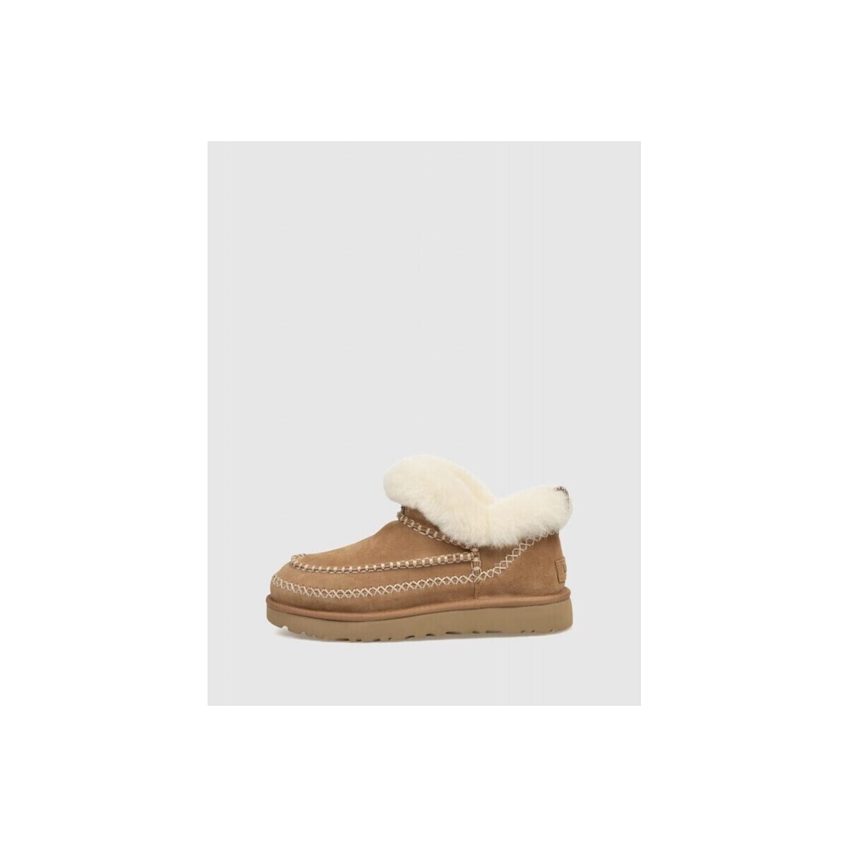 Sapatos Mulher Botins UGG BOTÍN  CLASSIC ULTRA MINI ALPINE CUERO Castanho