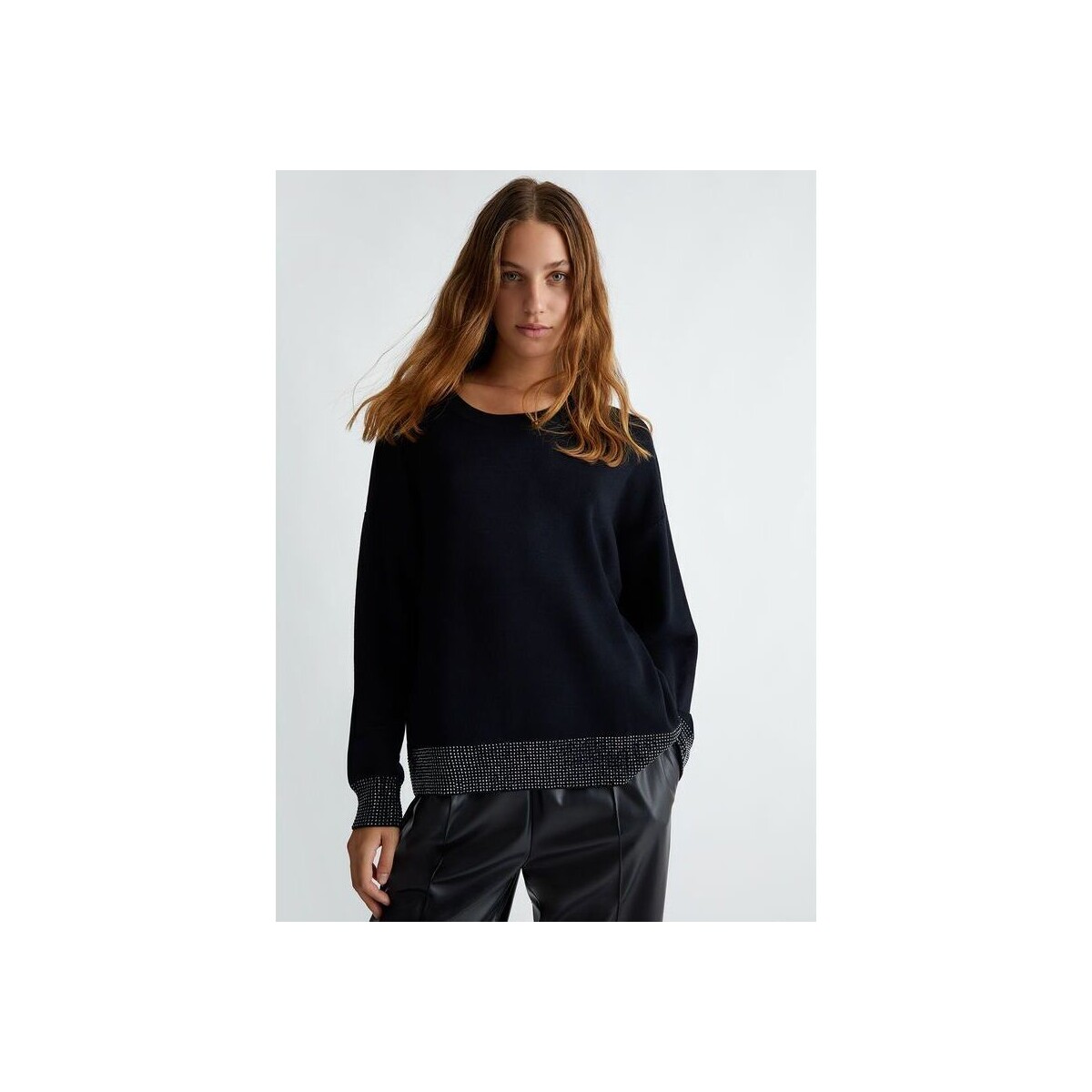 Textil Mulher camisolas Liu Jo WF4174 MS49I-W9937 Preto