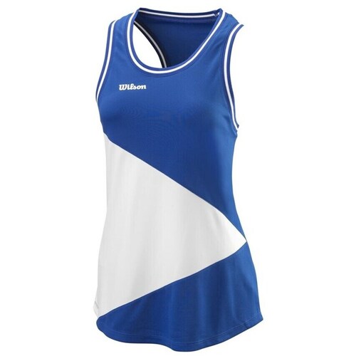 Textil Mulher T-Shirt mangas curtas Wilson Team Ii Branco, Azul marinho
