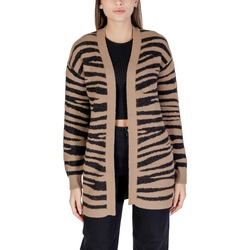 Textil Mulher Casacos de malha Jacqueline De Yong Jdylorraine Animal L/S Long Knt 15328366 Castanho