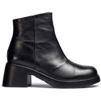 Sapatos Mulher Botins Wonders BOTÍN NEGRO DE TACÓN EN PIEL  RUBI E-7107 Preto