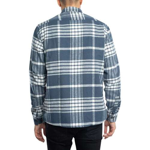 Solid Camisa xadrez Nab Azul