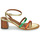 Sapatos Mulher Sandálias Otess / Zoï Z1530-JAAL-PLATINO-JAAL-ARAGOSTA-JAAL-MELA Ouro / Laranja / Verde