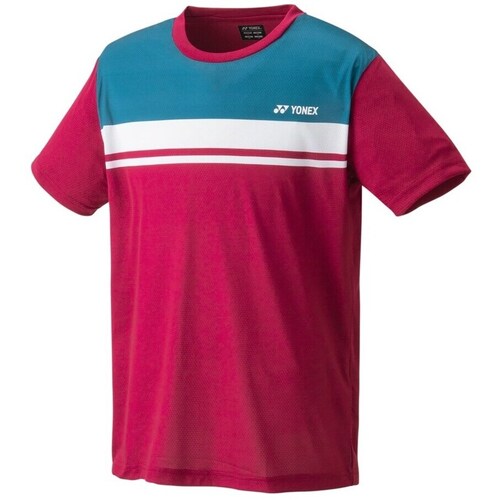 Textil Homem T-Shirt mangas curtas Yonex Crew Neck Stripes 2023 Rosa