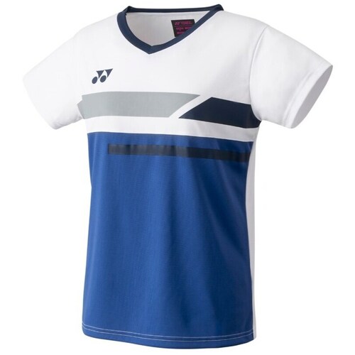 Textil Mulher T-Shirt mangas curtas Yonex Club Team 2023 Branco, Azul