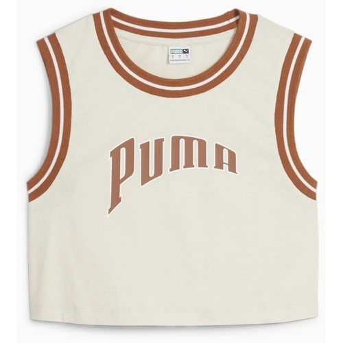 Textil Mulher T-shirts e Pólos Puma GRAPHIC CROPPED TEE Branco