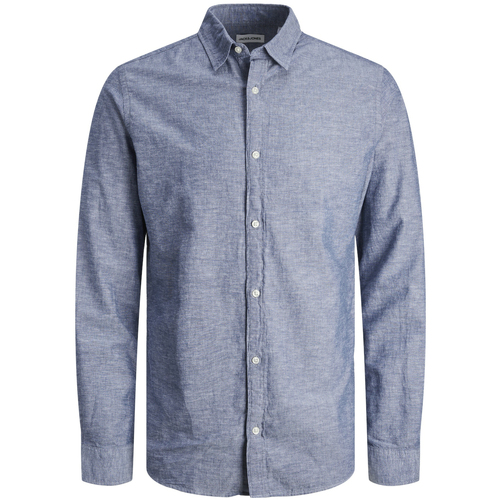 Textil Mulher camisas Jack & Jones Linen Blend Azul