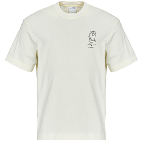 Textil Homem T-Shirt mangas curtas Selected SLHRELAXNIC Bege