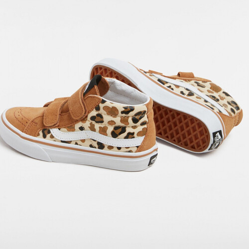 Vans Sk8-mid reissue v leopard glittere Castanho