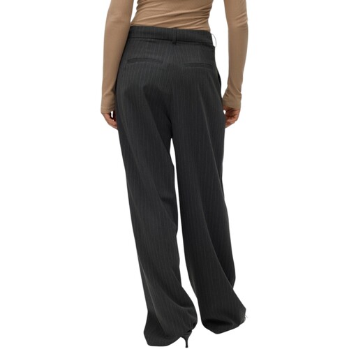 Vero Moda VMSILJE MW WIDE PINSTRIPE PANTS 10319718 Cinza