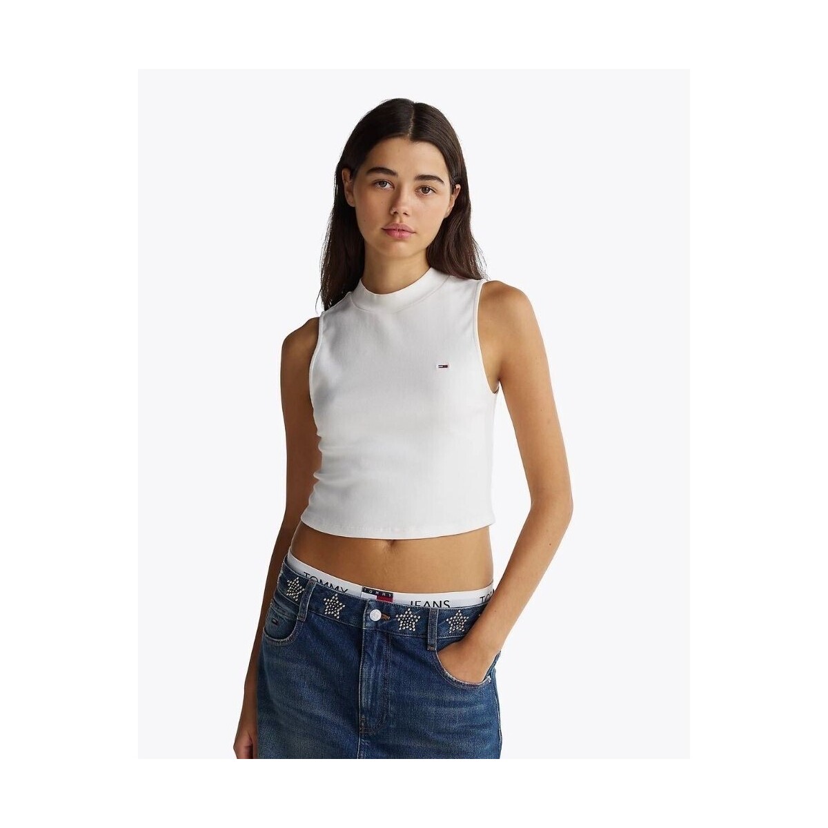 Textil Mulher T-shirts e Pólos Tommy Hilfiger DW0DW20177 Branco
