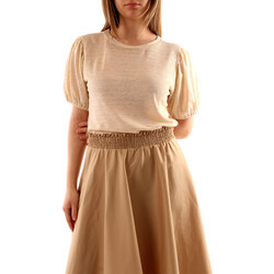 Textil Mulher T-Shirt mangas curtas Iblues RESTO Bege