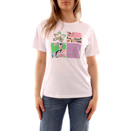 Textil Mulher T-Shirt mangas curtas Emme Marella CARO Branco