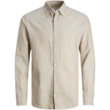 Jack & Jones 12248579 JJELINEN BLEND SHIRT LS SN CROCKERY
