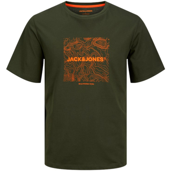 Jack & Jones 12256780 JJLINER TEE SS CREW NECK KOMBU GREEN