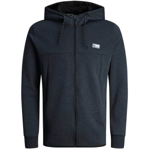 Textil Homem Sweats Jack & Jones 12204926 JCOAIR SWEAT ZIP HOOD NOOS DARK NAVY Azul