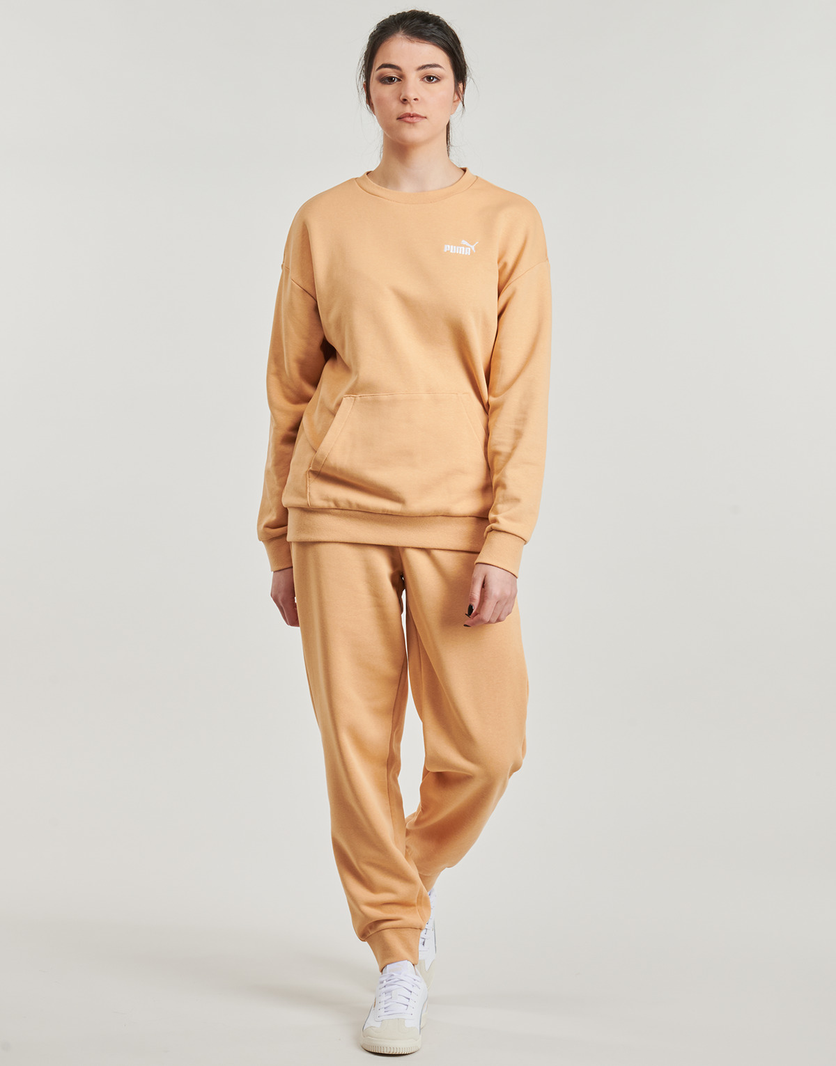 Textil Mulher Todos os fatos de treino Puma RELAXED SWEAT SUIT Bege