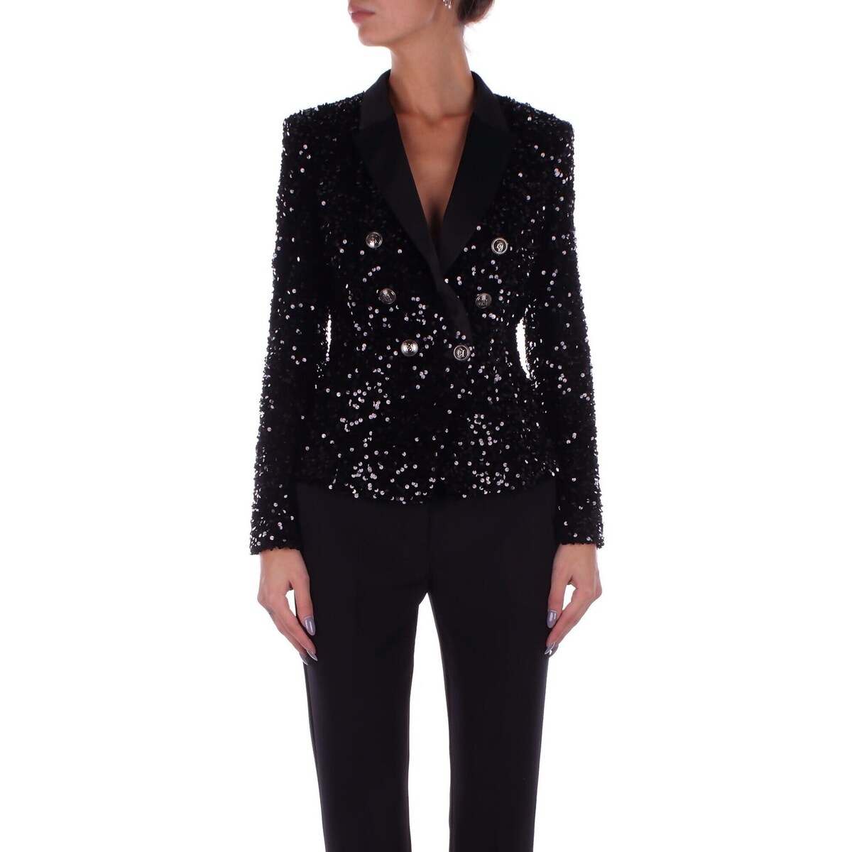 Textil Mulher Casacos/Blazers Elisabetta Franchi GI09847E2 Preto