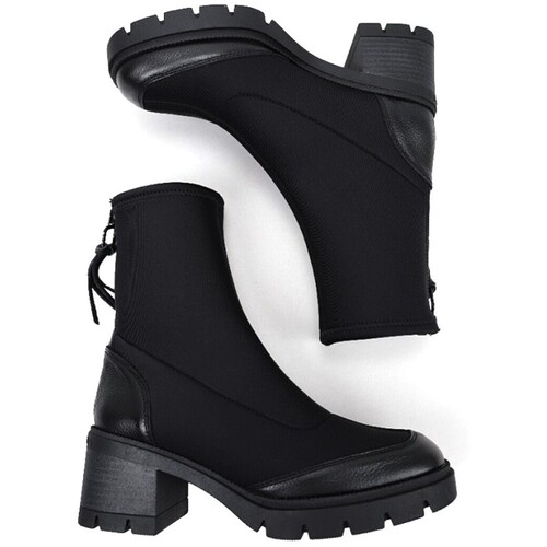 Hispanitas BOTÍN NEGRO ELÁSTICO CON TACÓN  EVEREST HI243681 Preto