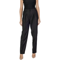 Textil Mulher Calças Vila VIRILEY LANYA HW PANTS/BF 14101013 Preto
