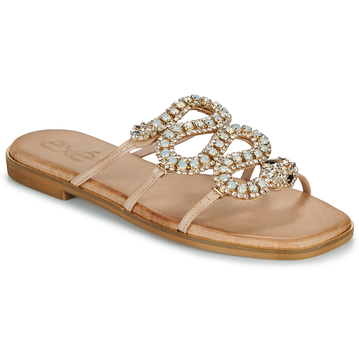 Sapatos Mulher Chinelos Exé Shoes 543-ORO-LEATHER-NATURAL Bege