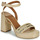 Sapatos Mulher Sandálias Exé Shoes 619-ANCONA-RAFFIA-BEIGE-GOLD Bege